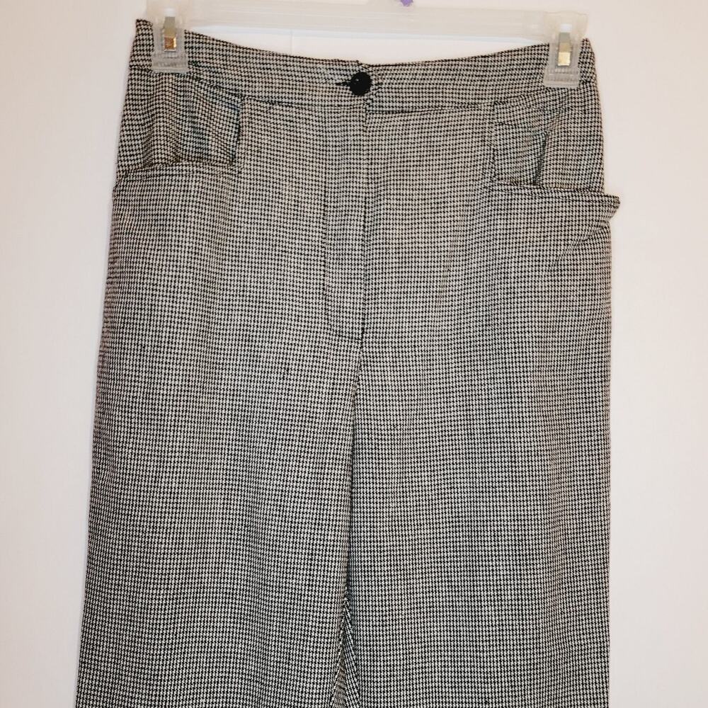 Seek the Label black and white houndstooth straight leg trouser pants Sm Preppy - Picture 4 of 12